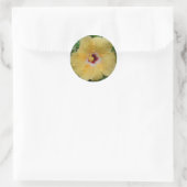 Sticker Rond Hibiscus jaune (Sac)