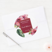 Sticker Rond Hibiscus Perfume Label (Enveloppe)