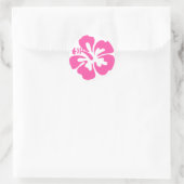Sticker Rond Hibiscus rose (Sac)
