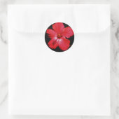 Sticker Rond Hibiscus rouge (Sac)