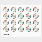 Sticker Rond Hibiscus Serenade Paradise (Feuille)