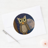 Sticker Rond hibou (Enveloppe)
