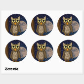 Sticker Rond hibou (Feuille)