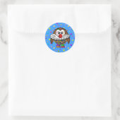 Sticker Rond hibou clown (Sac)