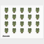 Sticker Rond Hibou de tabagisme 2,0 (Feuille)