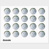 Sticker Rond Hibou des neiges (Feuille)
