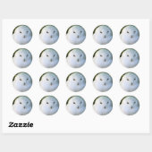 Sticker Rond Hibou des neiges (Feuille)