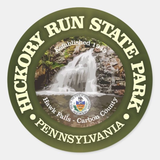 Sticker Rond Hickory Run SP (Devant)