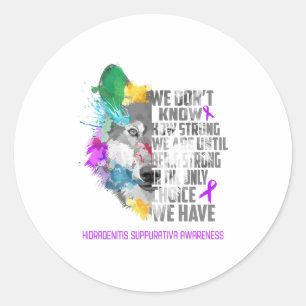 Sticker Rond Hidradenitis Suppurativa Sensibilisation Ribbon Su