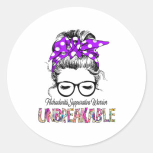 Sticker Rond Hidradenitis Suppurativa Sensibilisation Ribbon Su