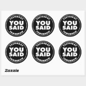 Sticker Rond Hier, vous avez dit demain (Feuille)