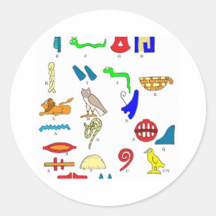 Sticker Rond Hiéroglyphes