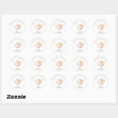 Sticker Rond High Tea Pastel Gold Bridal Shower (Feuille)