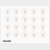 Sticker Rond High Tea Pastel Gold Bridal Shower (Feuille)