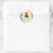 Sticker Rond Highland Cow Baby shower (Sac)