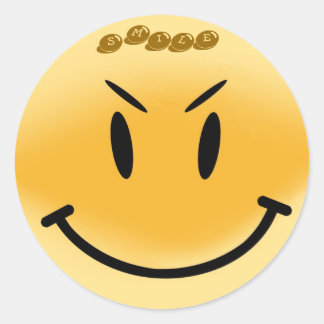 Sticker Rond highres_smiley_str, SMILE