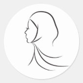 Sticker Rond hijab (Devant)