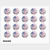 STICKER ROND HILLARY (Feuille)