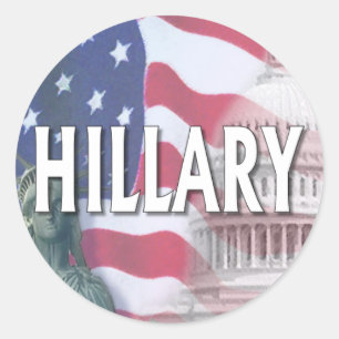 STICKER ROND HILLARY