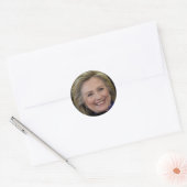 Sticker Rond Hillary Clinton (Enveloppe)