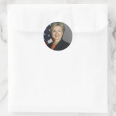 Sticker Rond Hillary Clinton (Sac)