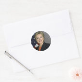 Sticker Rond Hillary Clinton (Enveloppe)