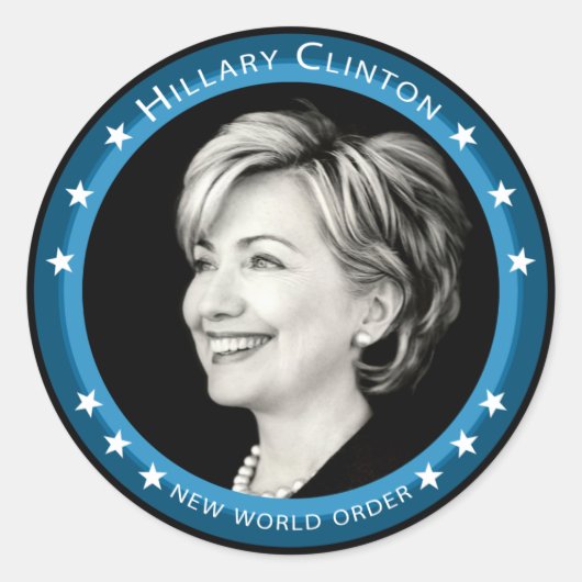 Sticker Rond hillary clinton 08. pittoresque. (Devant)
