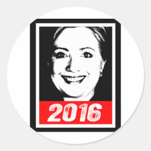 Sticker Rond HILLARY CLINTON 2016 INK ART.png