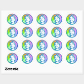 Sticker Rond hillary clinton. arc-en-ciel. (Feuille)