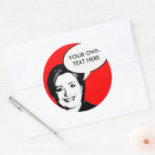 Sticker Rond Hillary Clinton discute de bulle (Enveloppe)