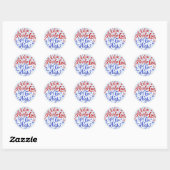 Sticker Rond Hillary Clinton Élection Ils vont bas Nous allons  (Feuille)