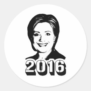 Sticker Rond HILLARY CLINTON EN 2016.png