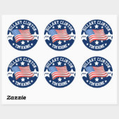 Sticker Rond Hillary Clinton et Tim Kaine 2016 (Feuille)