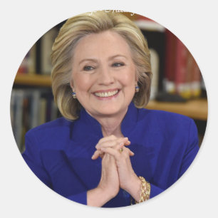 Sticker Rond Hillary Clinton Le Village Tout Entier Cadeau