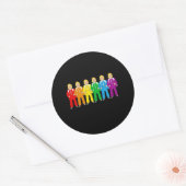 Sticker Rond Hillary Pantsuit Pride - (Enveloppe)