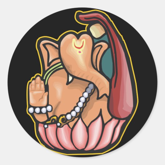 Sticker Rond Hindu Ganesh (Devant)