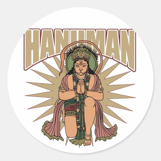 Sticker Rond Hindu Hanuman (Devant)