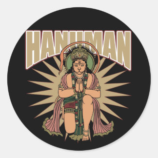 Sticker Rond Hindu Hanuman