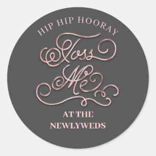 Sticker Rond Hip Hip Hooray Me Jette Aux Nouveaux Mariés