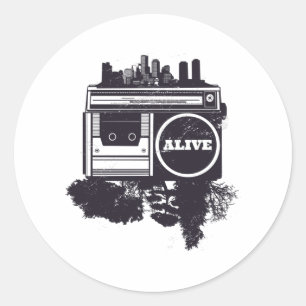 STICKER ROND HIP HOP