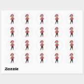 Sticker Rond Hip hop Breakdance Jazz Girl Dance Considérant (Feuille)