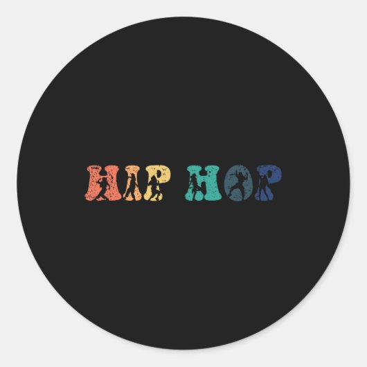 Sticker Rond Hip hop Dancing Breakdance Break-dance Breakdanc (Devant)