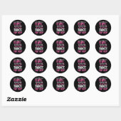 Sticker Rond Hip hop de danse fille (Feuille)