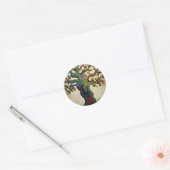 Sticker Rond Hippie (Enveloppe)