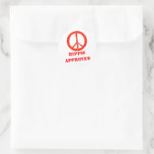 Sticker Rond Hippie approuvée (Sac)