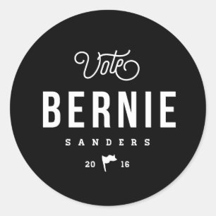 Sticker Rond Hippie Bernie
