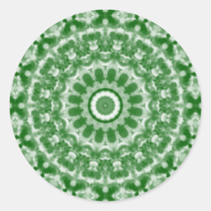 Sticker Rond Hippie Boho Trippy Funky Christmas Kaleidoscope