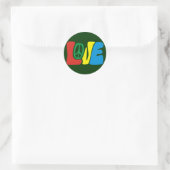 Sticker Rond Hippie de la paix (Sac)
