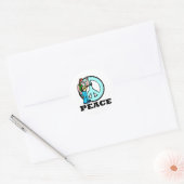 Sticker Rond Hippie de la paix (Enveloppe)