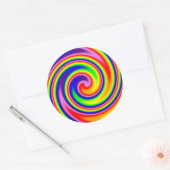 Sticker Rond Hippie rétro Couleurs arc-en-ciel Soft Focus Spira (Enveloppe)
